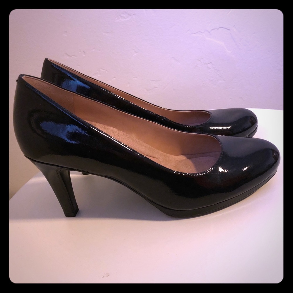 Black Patent Platform Pumps by Naturalizer